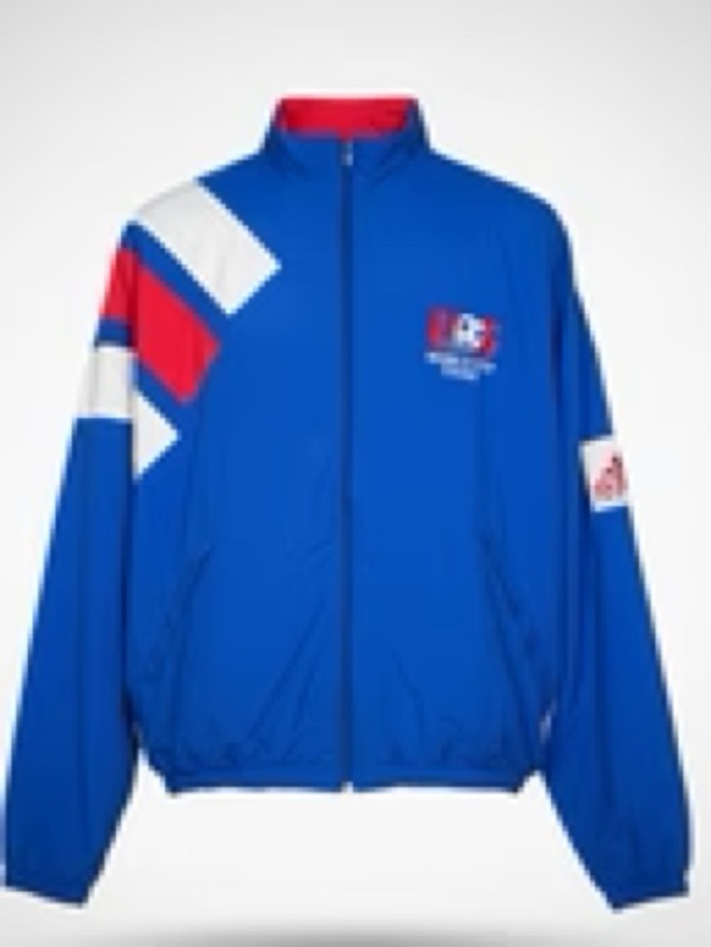 Vintage Adidas US WORLD CUP Team Soccer Track Jacket Windbreaker Blue 1992 Sz: L